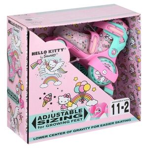 Roller Derby Hello Kitty EZ Roll Adjustable Skate  (NWT) with Helmet bundle